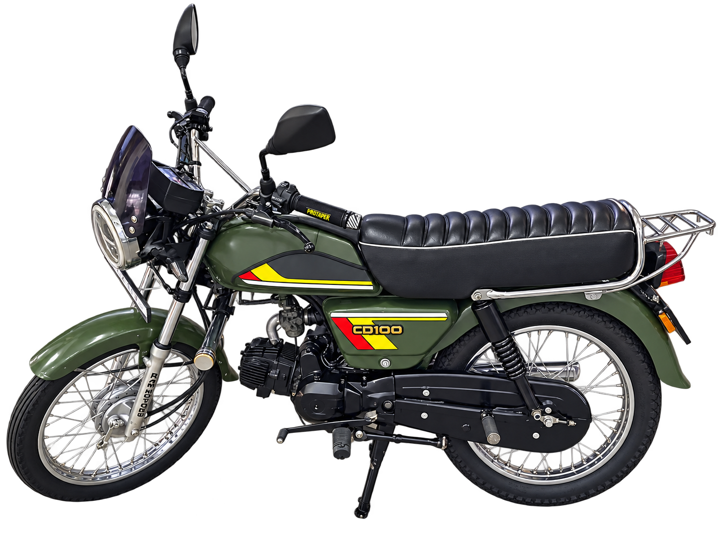 Adventure motorcycle with expedition panniers